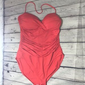 EUC Sz. 16 A.N.A. bathing suit with opt halter